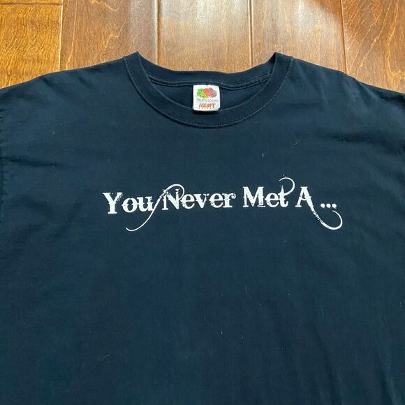 Fruit Of The Loom Kid Rock American Bad A** Vintage Tee Black White Mens Size XL - Picture 2 of 8